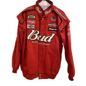 Vintage Chase Authentics NASCAR Dale Earnhardt‎ Jr. Budweiser Jacket Sz XL NWT